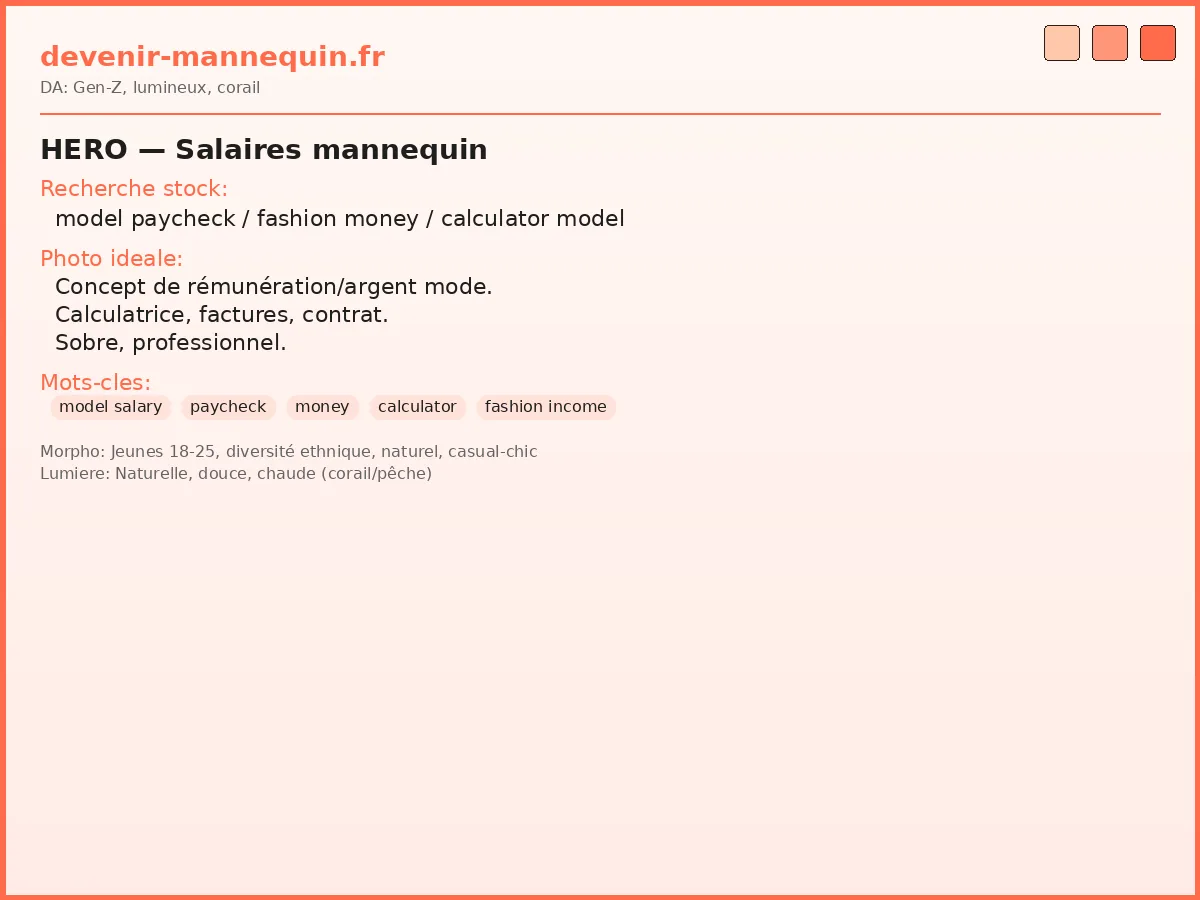 Salaires mannequin — rémunération dans le mannequinat