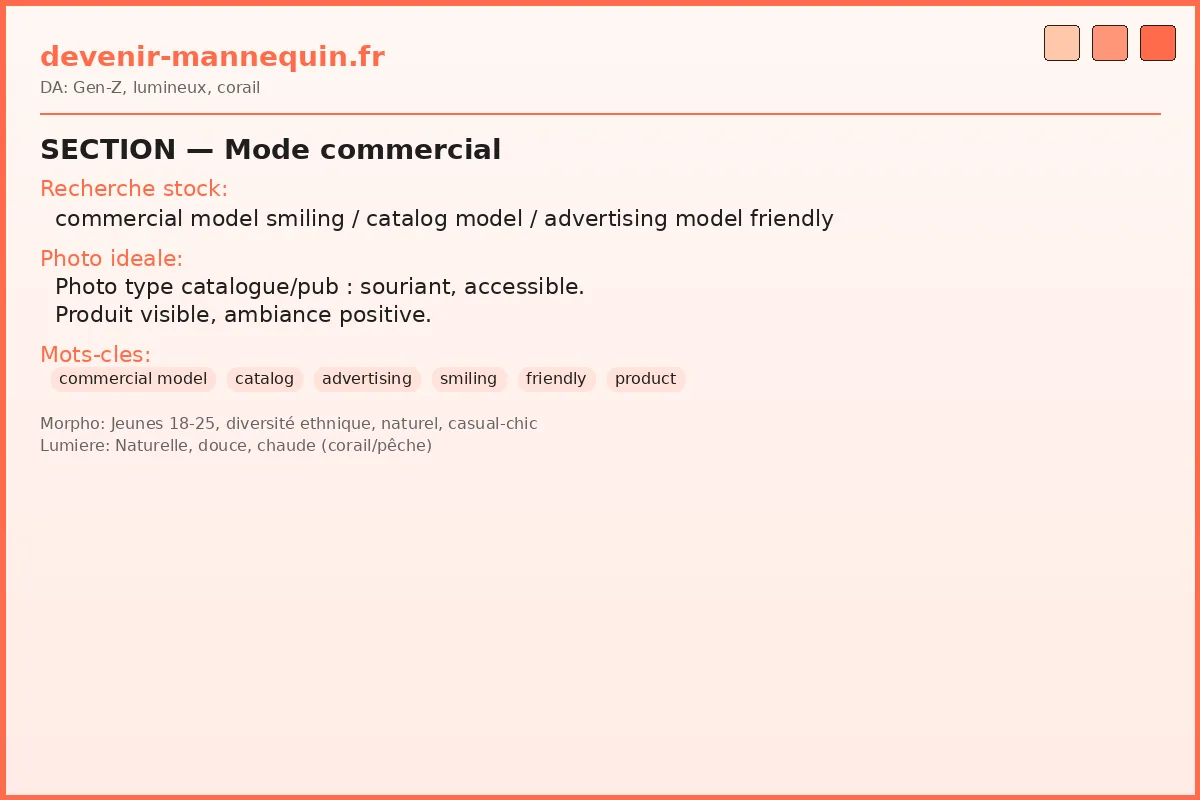 Mode commercial — mannequin pour publicité
