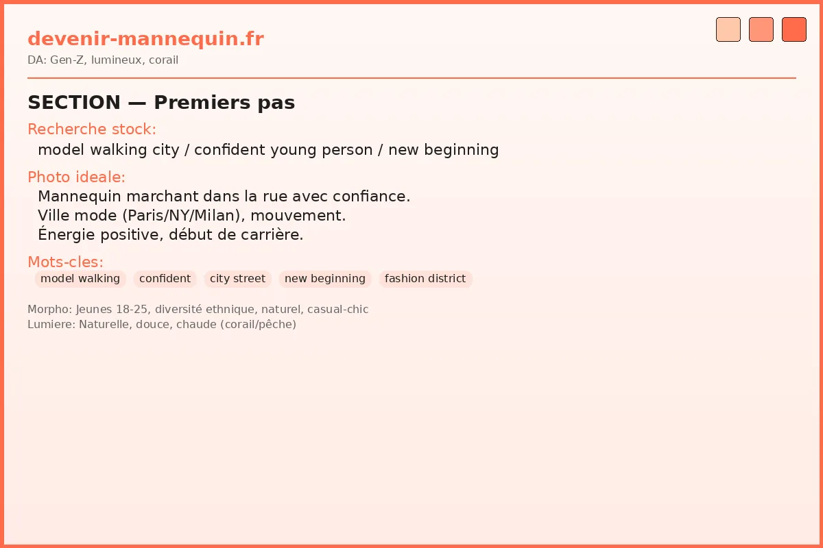 Premiers pas comme mannequin — débuter sa carrière