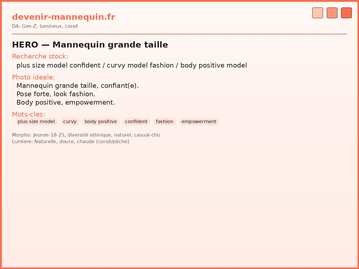 Mannequin grande taille — modèle curve confiant