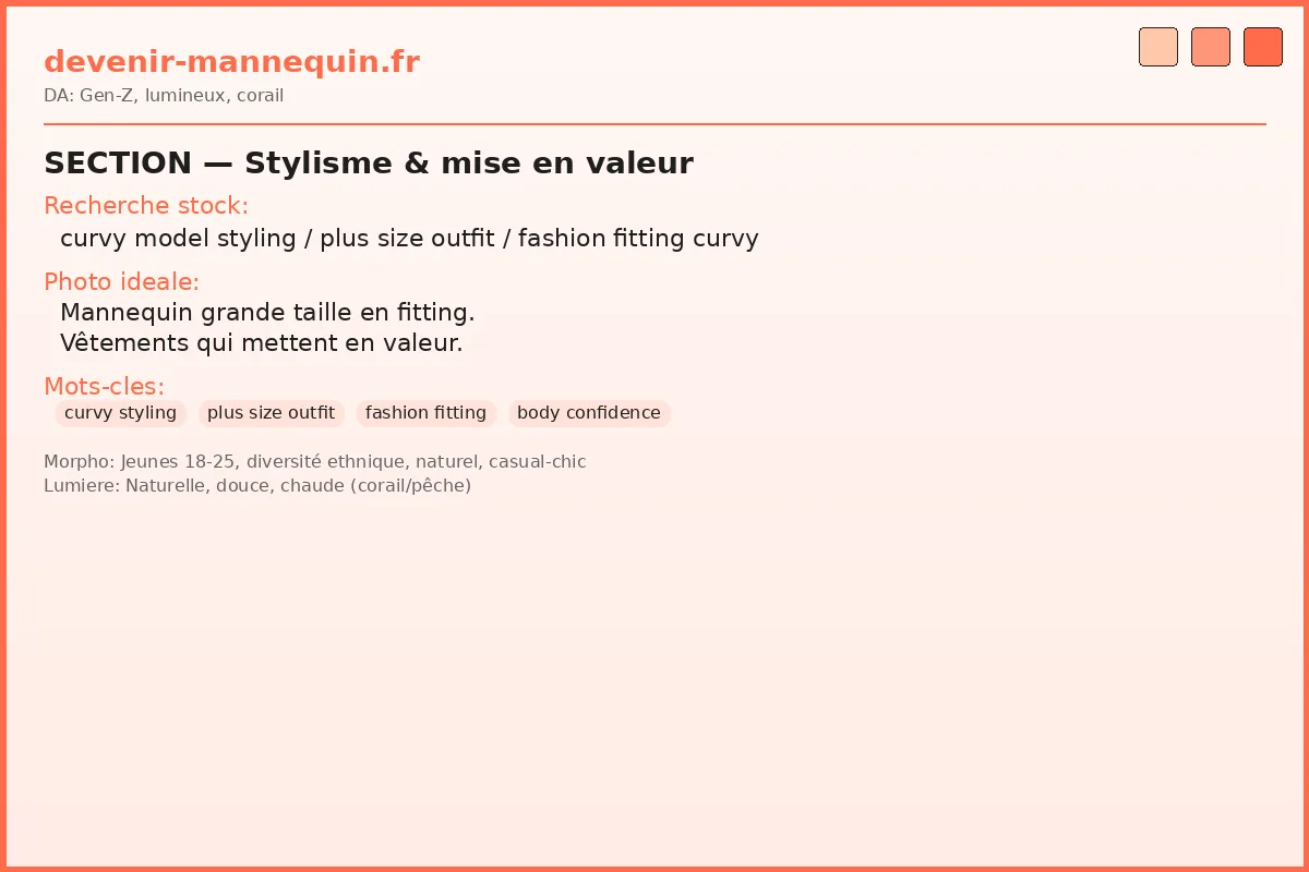 Stylisme mannequin grande taille — mise en valeur