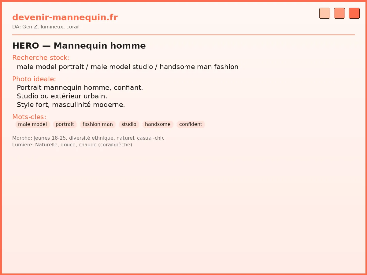 Mannequin homme — portrait masculin mode