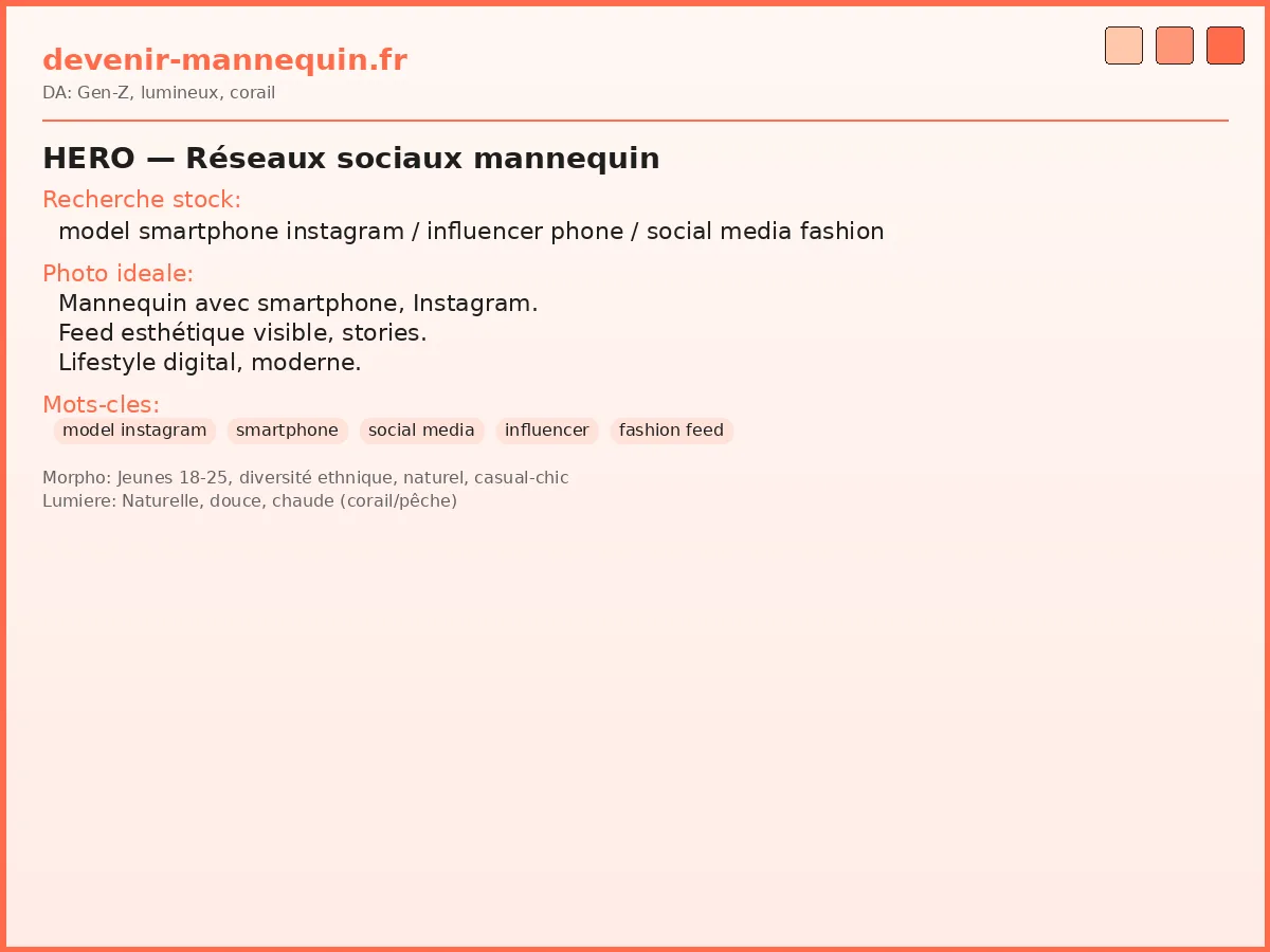Réseaux sociaux mannequin — Instagram et personal branding